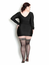 Load image into Gallery viewer, Kix&#39;ies Back Seam Thigh Highs - Lois - Peaches and Pearls Eureka
