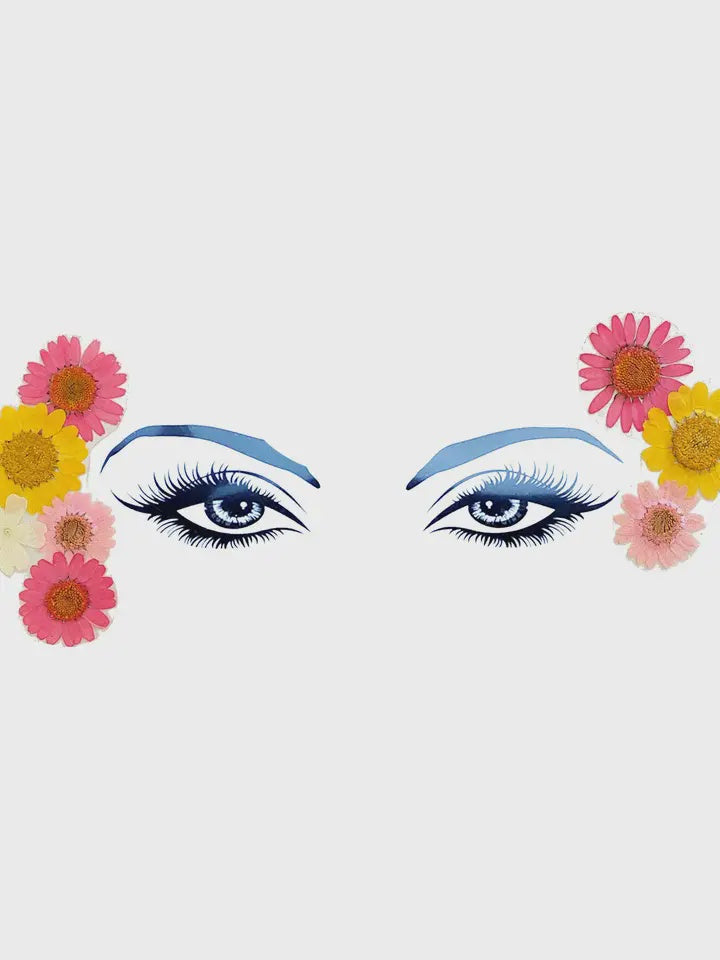 Indio Empress Yellow Real Dried Pressed Flower Face Stickers