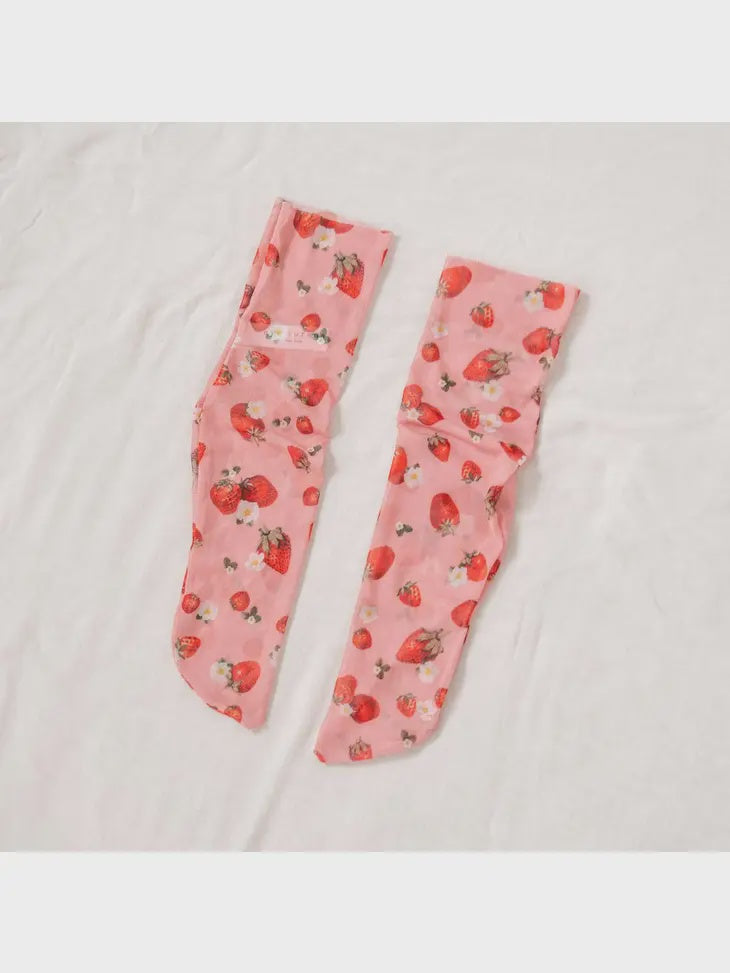 Strawberries & Cream Printed Socks