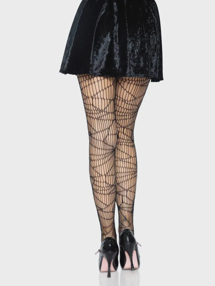 Blanche Distressed Net Pantyhose
