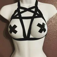 Pentagram Body Harness - Red