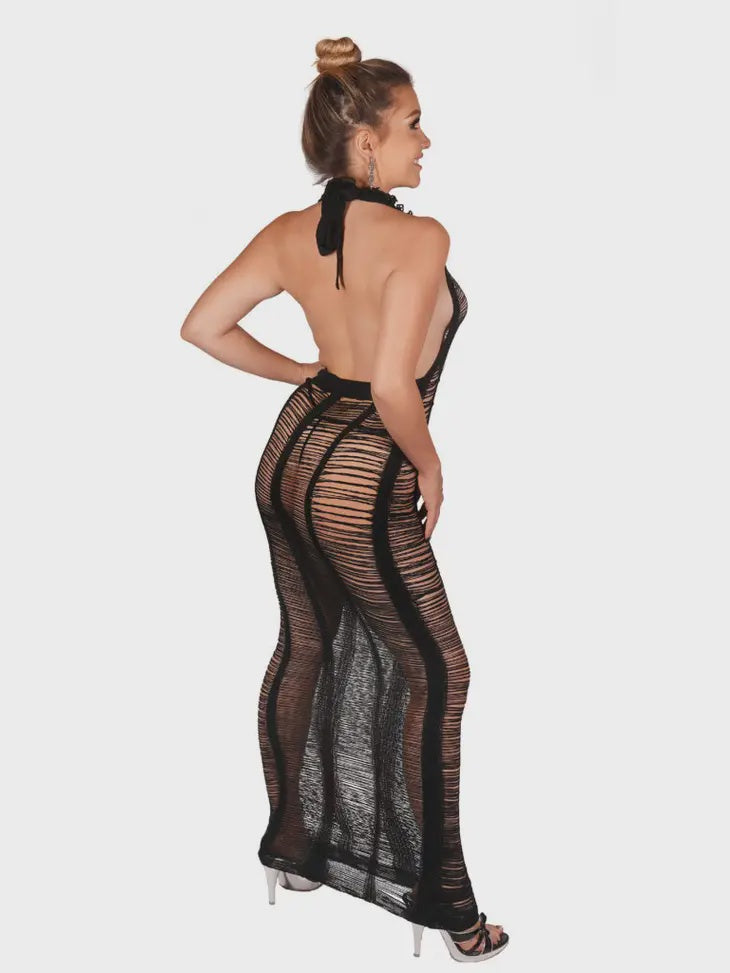 Long Cover-Up Dress BK OS