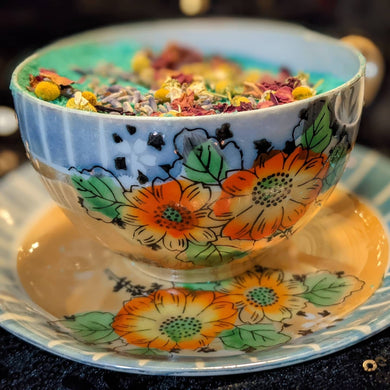Tea Cup Bath Bomb - Self Love Spell - Peaches and Pearls Eureka