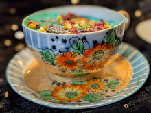 Load image into Gallery viewer, Tea Cup Bath Bomb - Self Love Spell - Peaches and Pearls Eureka
