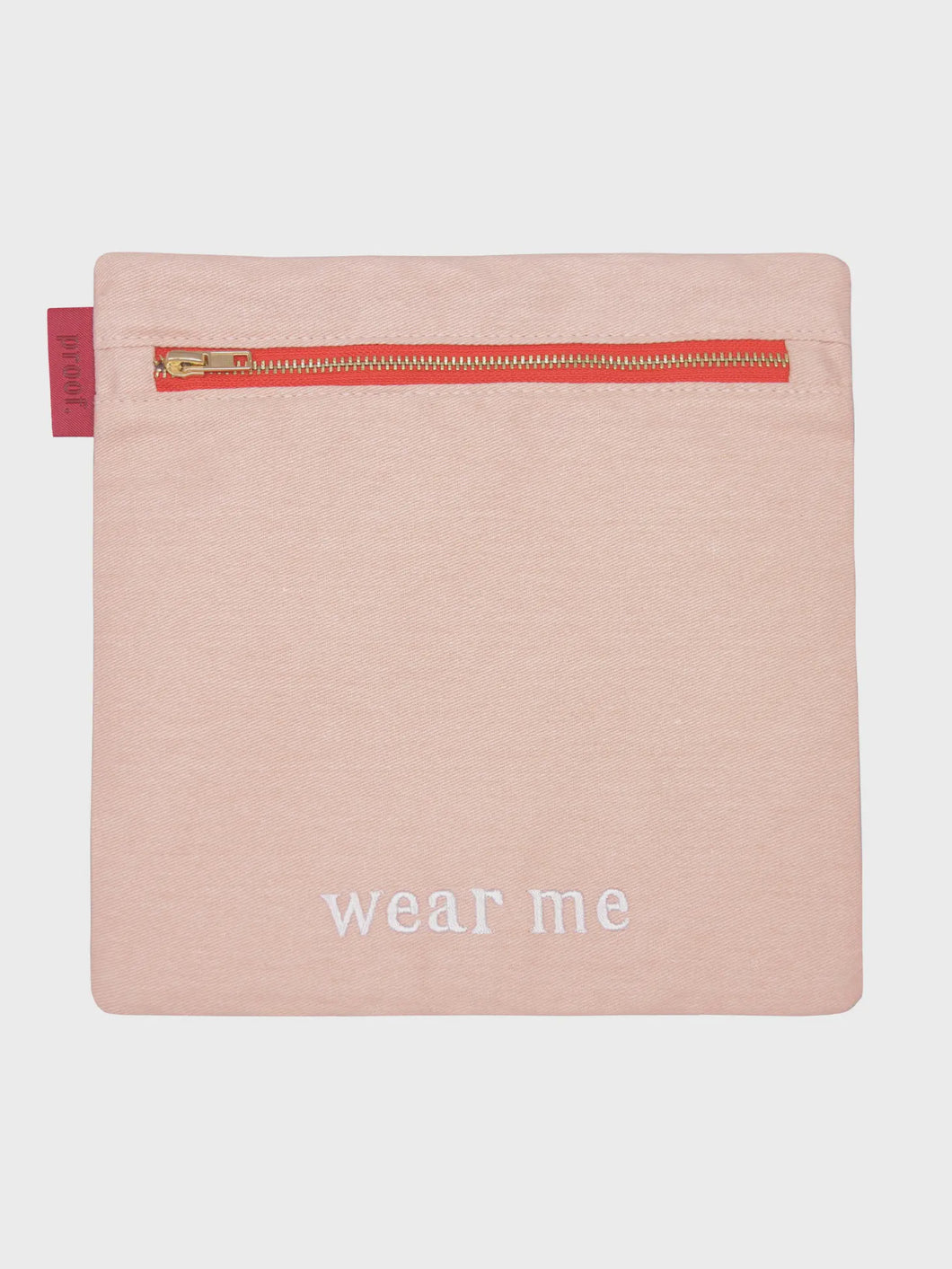 Proof Canvas Double Zipper Bag Pink - Peaches and Pearls Eureka