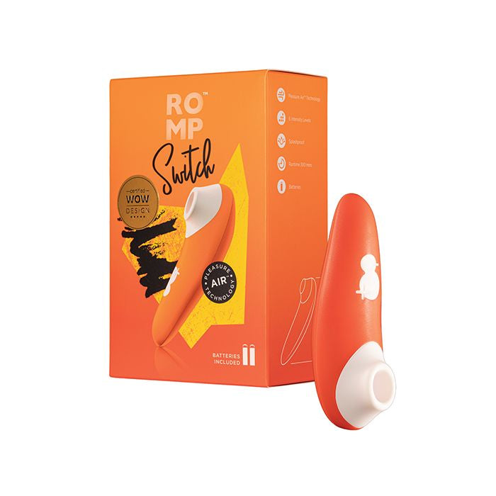 ROMP Switch Clitoral Vibrator - Orange - Peaches and Pearls Eureka