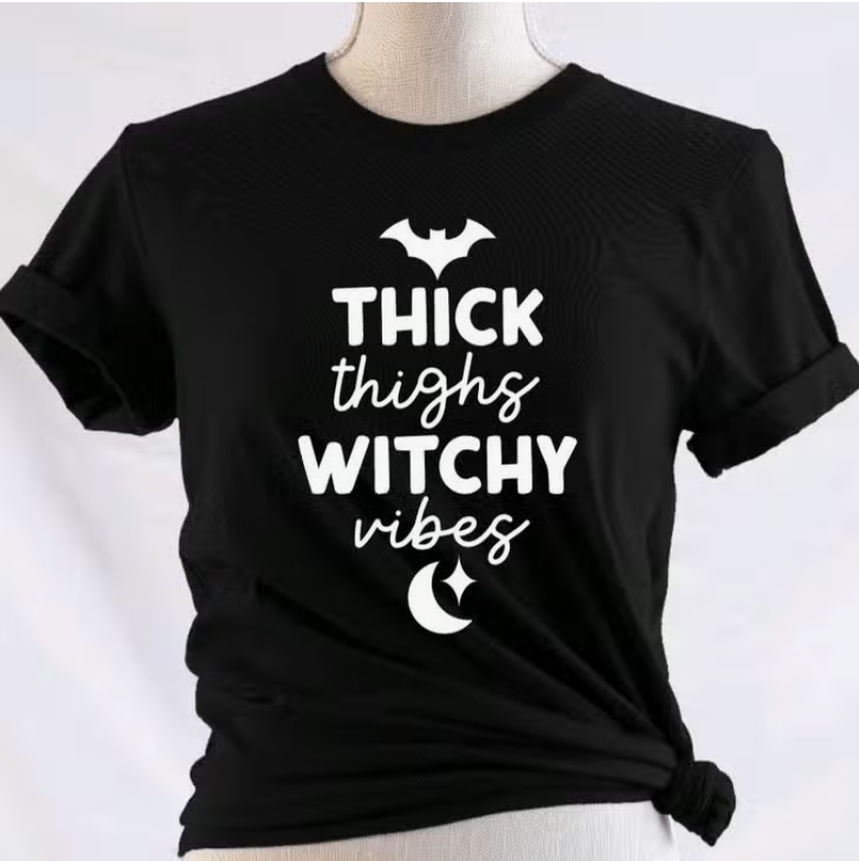 Thick Thighs Witchy Vibes T-Shirt