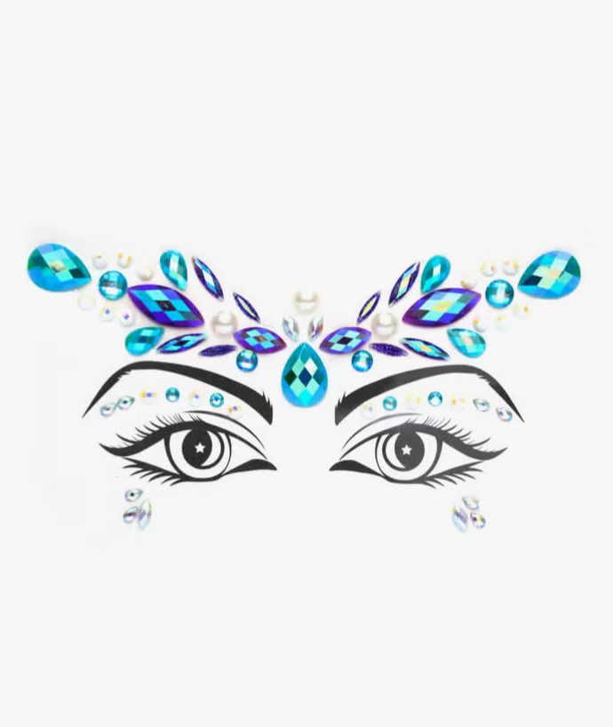 Siren Song - Blue and Purple Mermaid Face Jewel Tiara