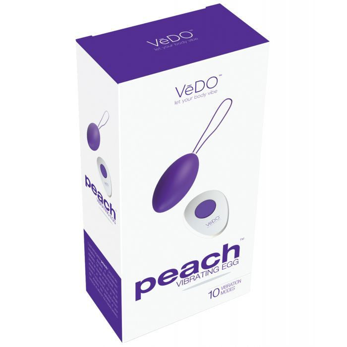 VeDO Peach Rechargeable Egg Vibe - Into You Indigo