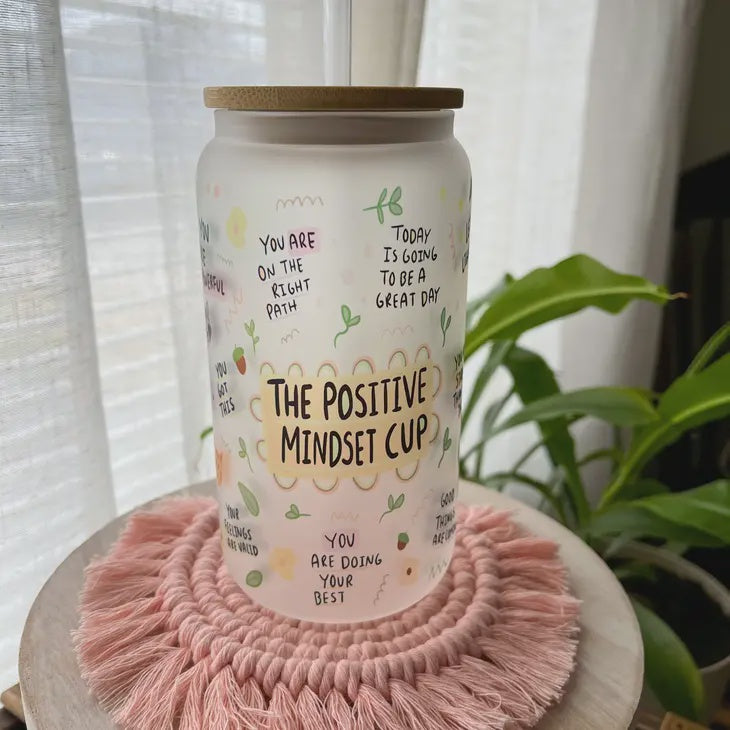 Mental Health Affirmations Glass Cup