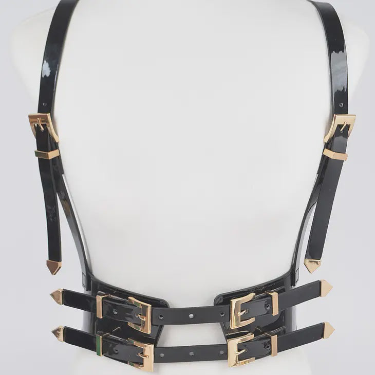 Faux Leather Harness Q OS
