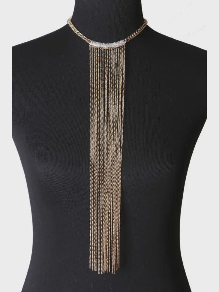Necklace with Long Fringe