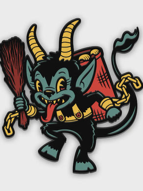 Krampus Enamel Pin - Peaches and Pearls Eureka