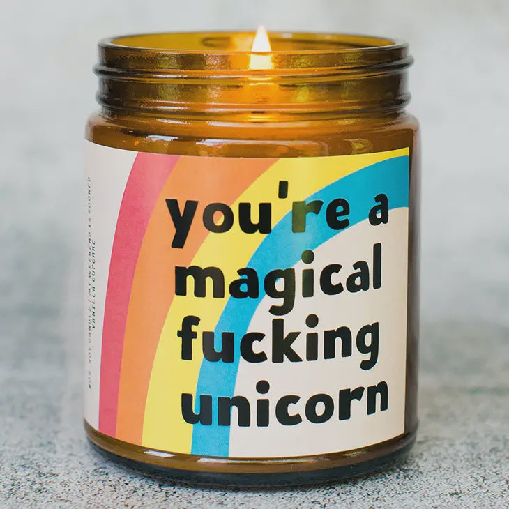 You're a Magical Fucking Unicorn Candle