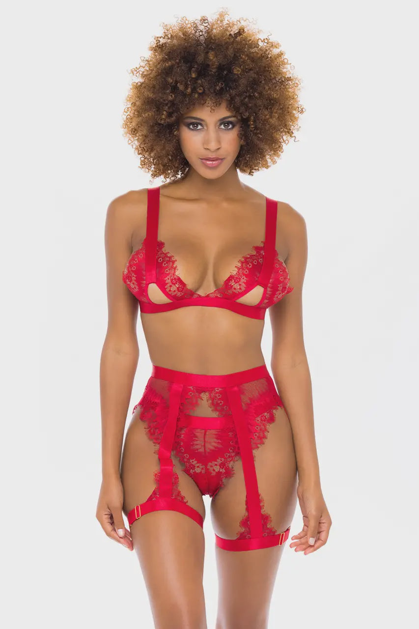 Janet Three Pieces Bra Set Lingerie